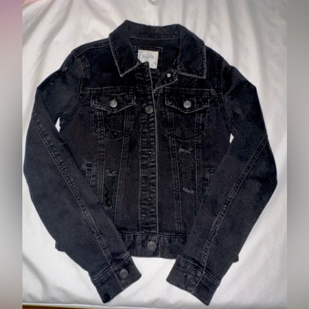 Black denim jacket